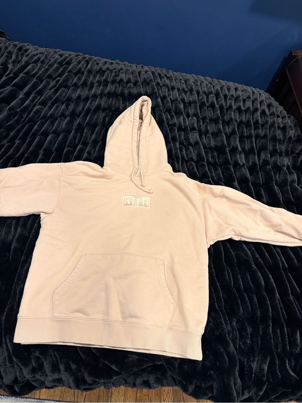 Kith Tan/ Cream Pullover Hoodie with Front Logo
